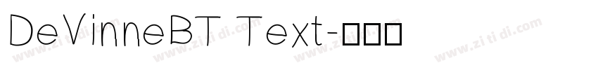 DeVinneBT Text字体转换